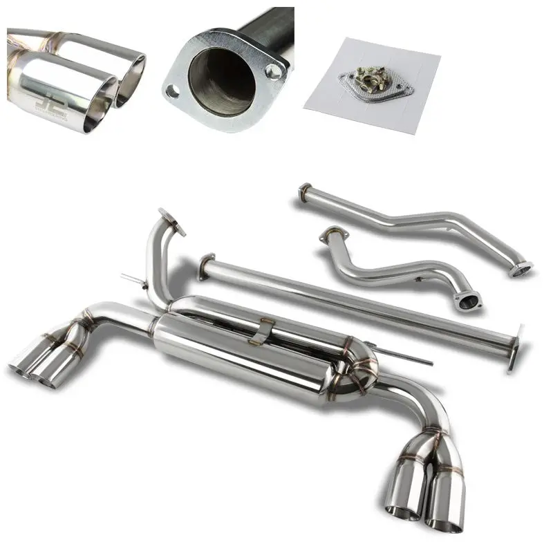 2.75" Quad Muffler Tip Exhaust Catback System For 12-14 Ford Focus Mk Iii 2.0L 1