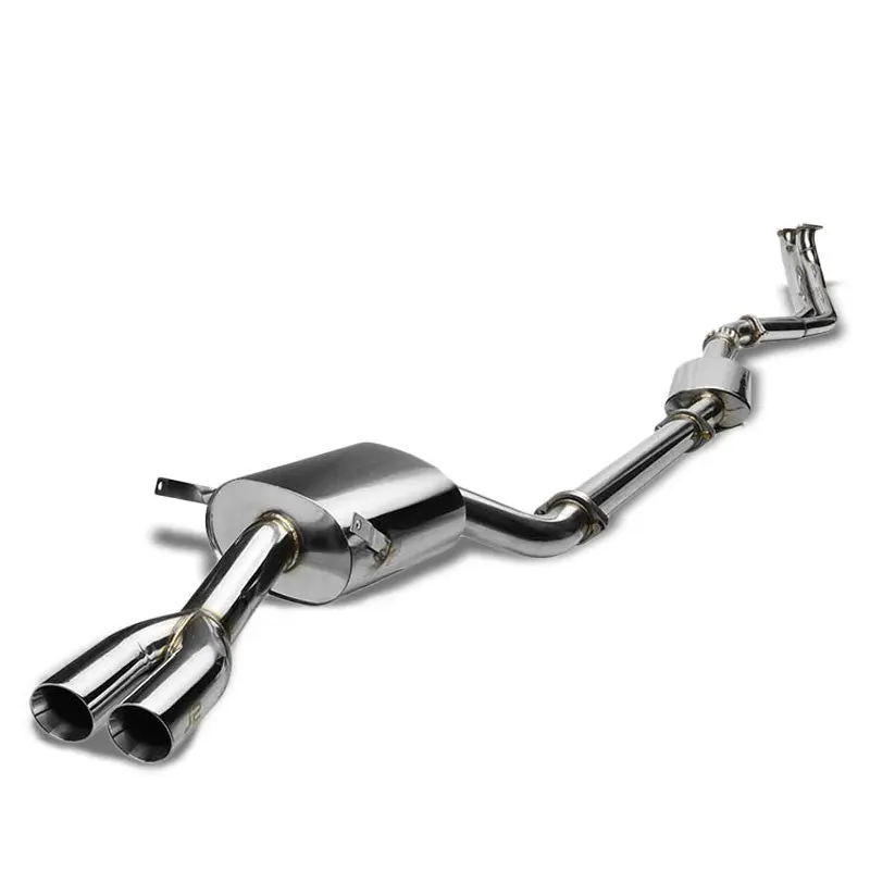3" Dual Roll Muffler Tips Exhaust Catback System For 92-97 Bmw 325I E36 2.5L 1