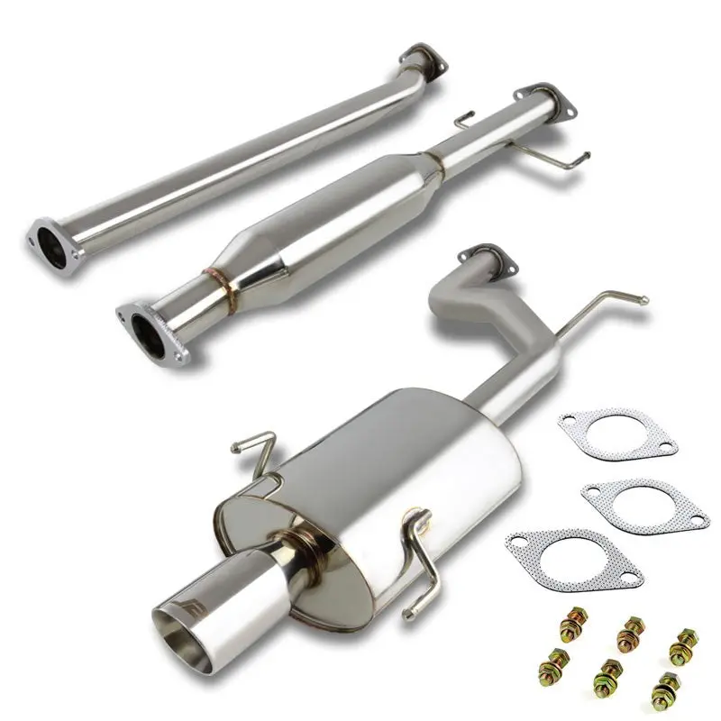 J2 Exhaust Catback System 3.00" Round Muffler Tip For 02-06 Toyota Camry 2.4L L4 (Xv30 5Th) 1