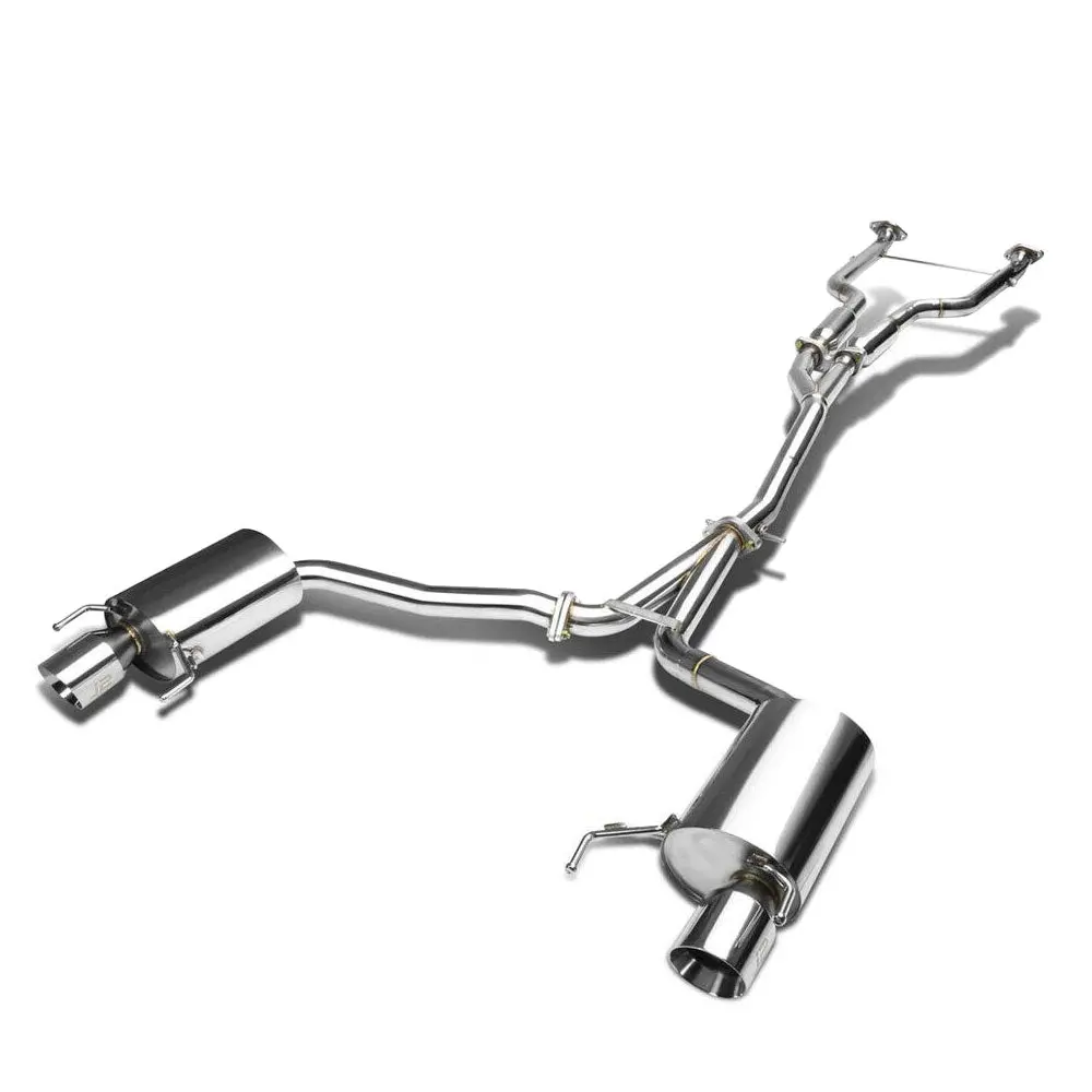 4" Dual Muffler Rolled Tip Exhaust Catback System For 06-13 Lexus Is250 Is350 Rwd Xe20 1