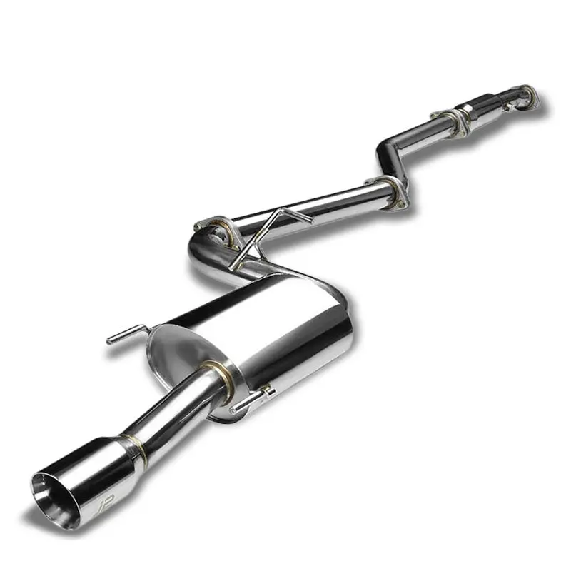 J2 Exhaust Catback System 3.50" Round Slant Roll Muffler Tip For 93-97 Toyota Corolla 1.6L/1.8L (E100 7Th Gen) 1