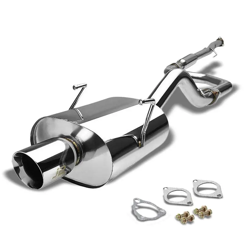 3.5" Slant Roll Muffler Tip Exhaust Catback System For 94-01 Integra 1.8L Dohc 1