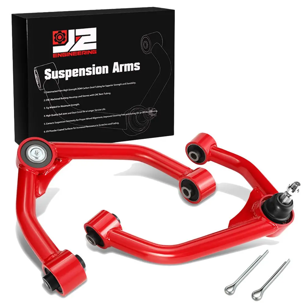 J2 Red 2-4" Lift Front Upper Control Arm For 15-22 Chevrolet Colorado/Gmc Canyon 1