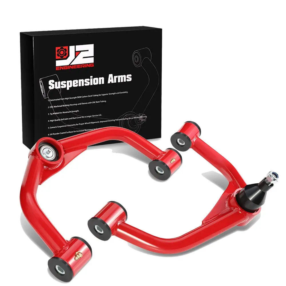 J2 Red 2-4" Lift Front Upper Control Arm For 11-19 Chevrolet Silverado Gmc Sierra 2500 3500 Hd 1