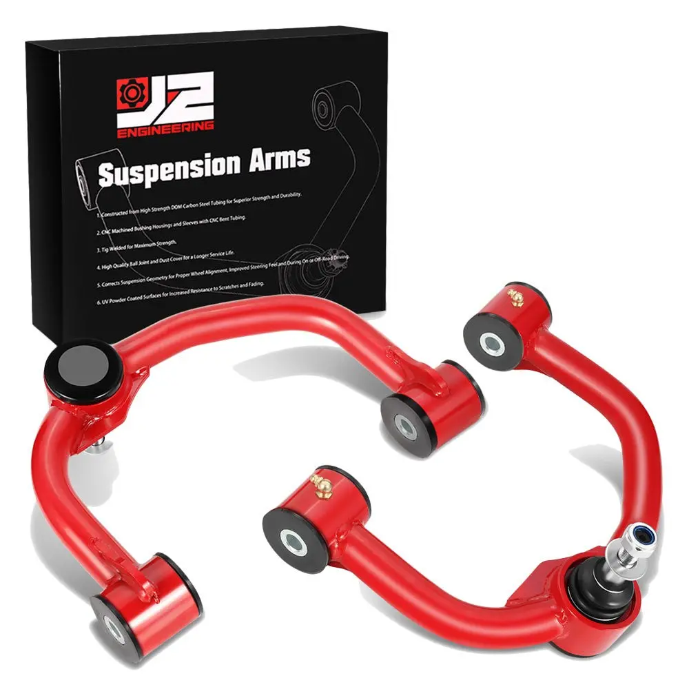 J2 Red 2-4" Lift Front Upper Control Arm For 06-22 Expedition/04-20 F-150/06-08 Mark Lt/06-22 Navigator 1