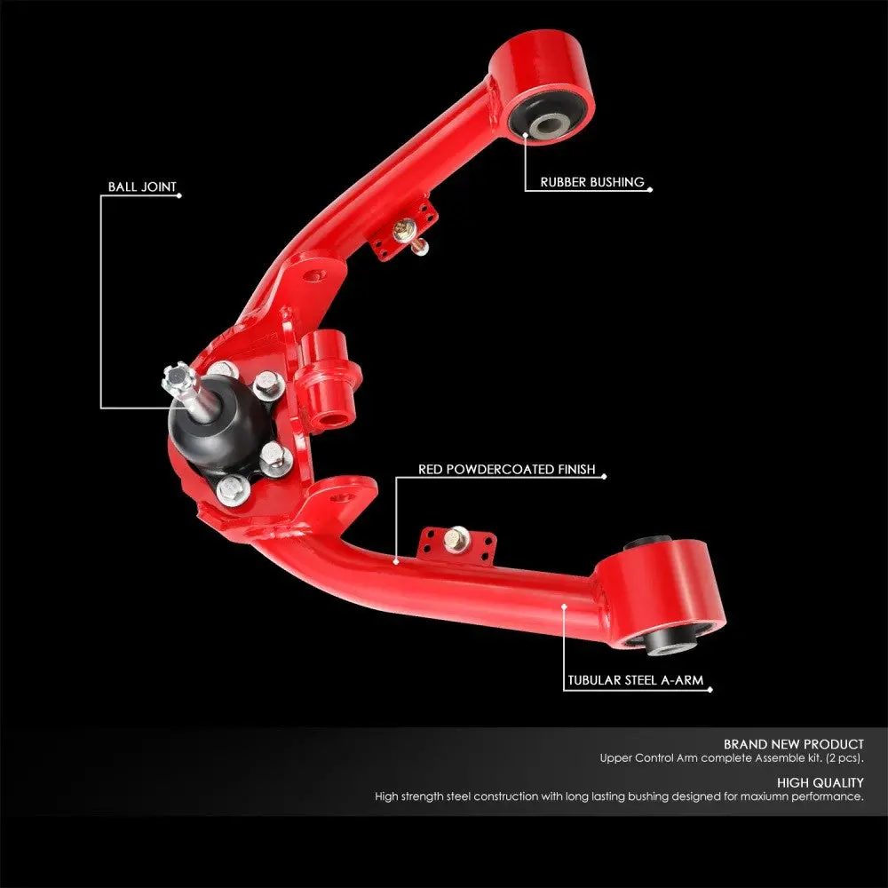 J2 Red 2-4" Lift Front Upper Control Arm For 99-06 Chevrolet Silverado Gmc Sierra 1500 2