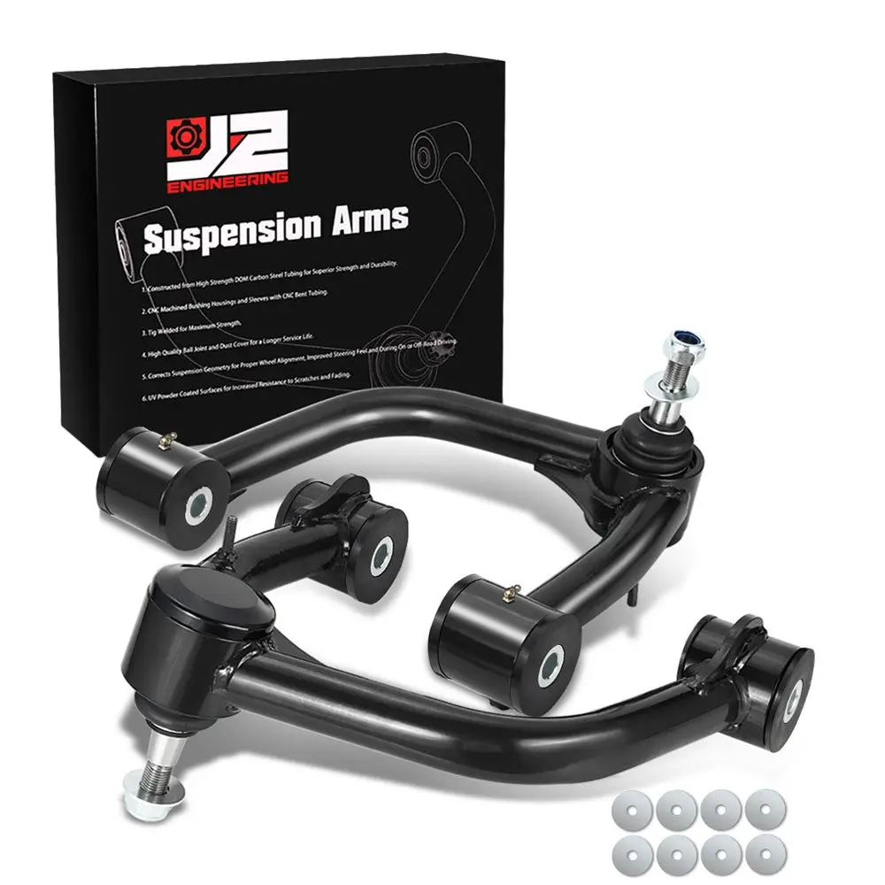J2 Black 2-4" Lift Front Upper Control Arm For 05-22 Toyota Tacoma 1