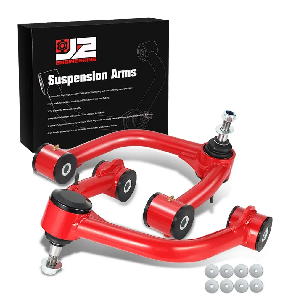 J2 Red 2-4" Lift Front Upper Control Arm For 05-22 Toyota Tacoma 1