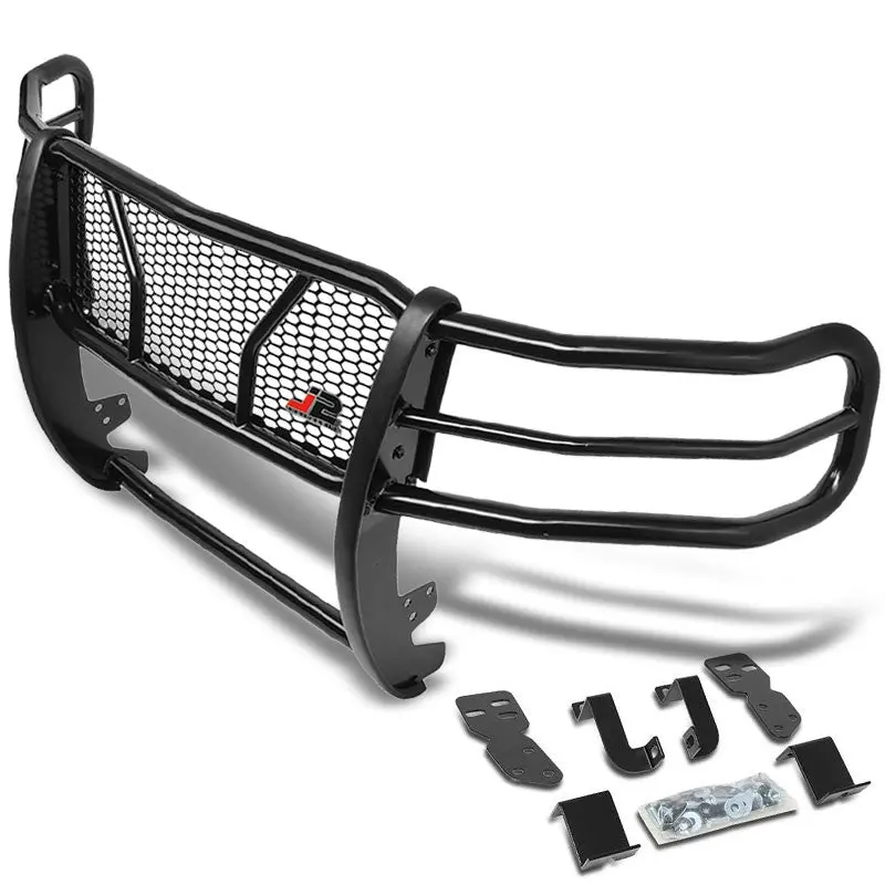 J2 Black Mild Steel Full Front Grille Guard For 07-13 Chevrolet Silverado 1500 1