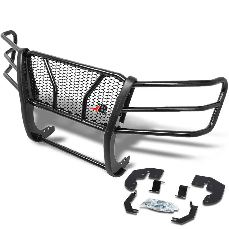 J2 Black Mild Steel Frame Full Front Grille Guard For 04-14 Chevrolet Colorado 1
