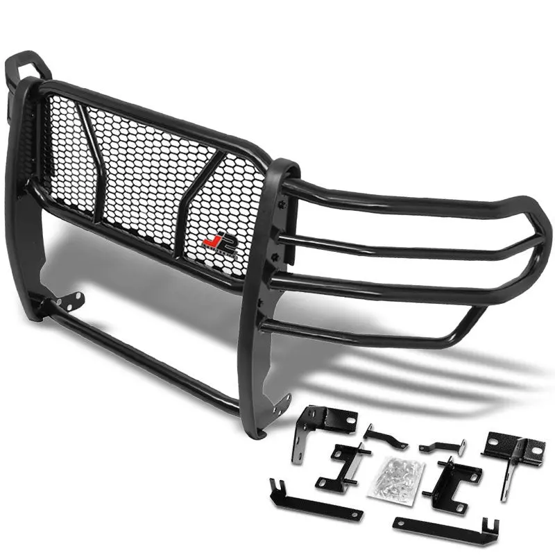 J2 Black Mild Steel Frame/Rubber Pad Full Front Grille Guard For 11-18 Ram 1500 1