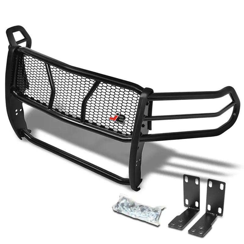 J2 Black Mild Steel Frame Full Front Grille Guard For 10-19 Ram 2500/Ram 3500 1