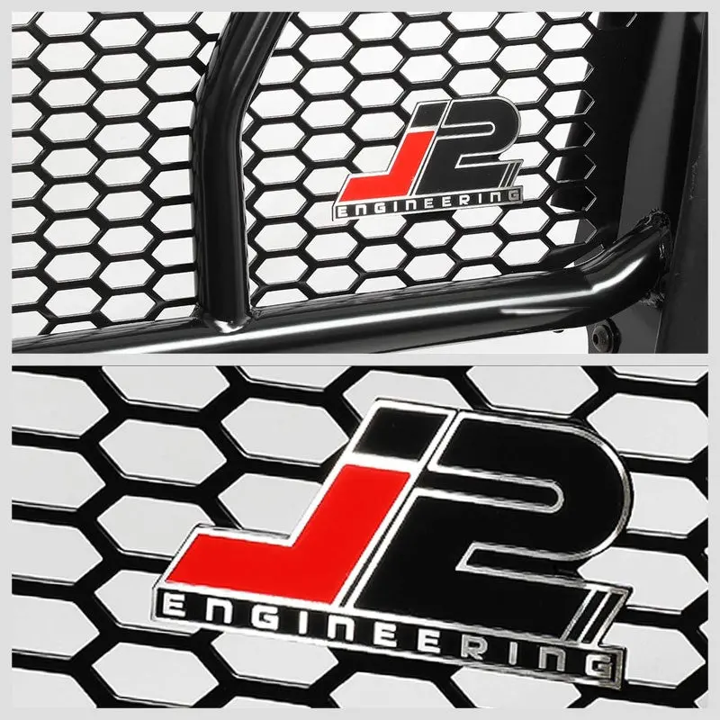 J2 Black Mild Steel Full Front Grille Guard For 05-15 Toyota Tacoma 2.7L/4.0L 2