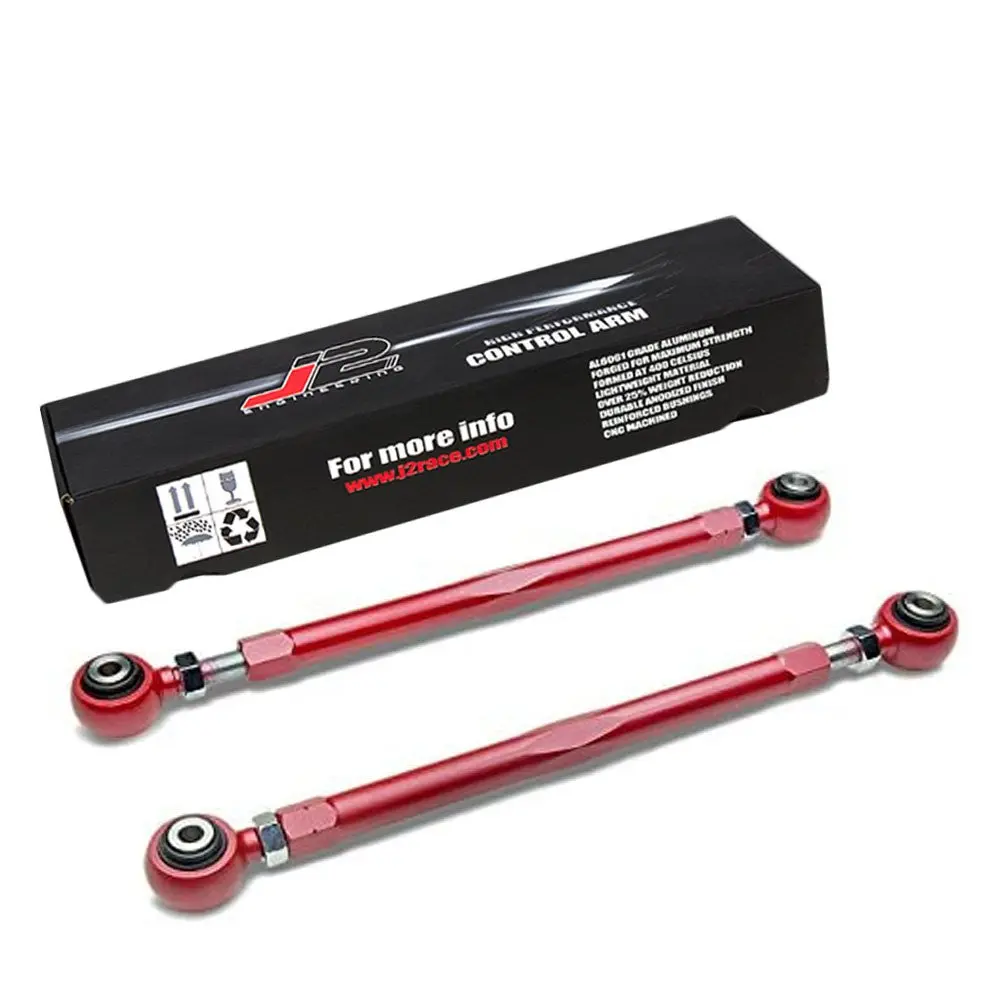 J2 Red Rear Lower Suspension Traction Bar Tie Rod For 89-94 Nissan 240Sx S13 1