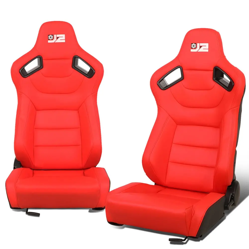 J2 Engineering J2-Rs-002-Rd Reclineable Racing Seat W/Slider (Red) 1