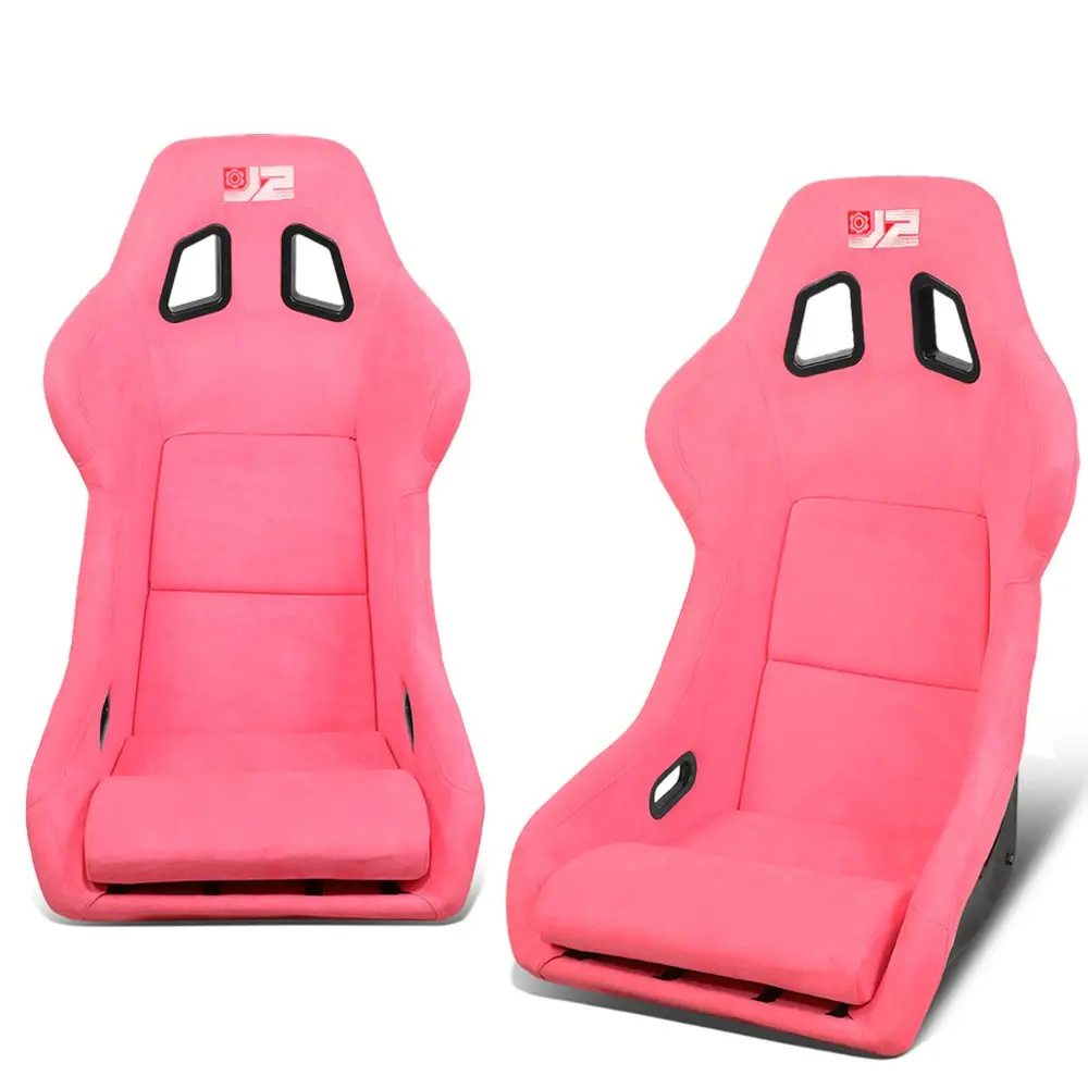 J2 Engineering J2-Rs-004-Pk (Large) Fixed Position Bucket Racing Seat W/Slider (Pink) 1