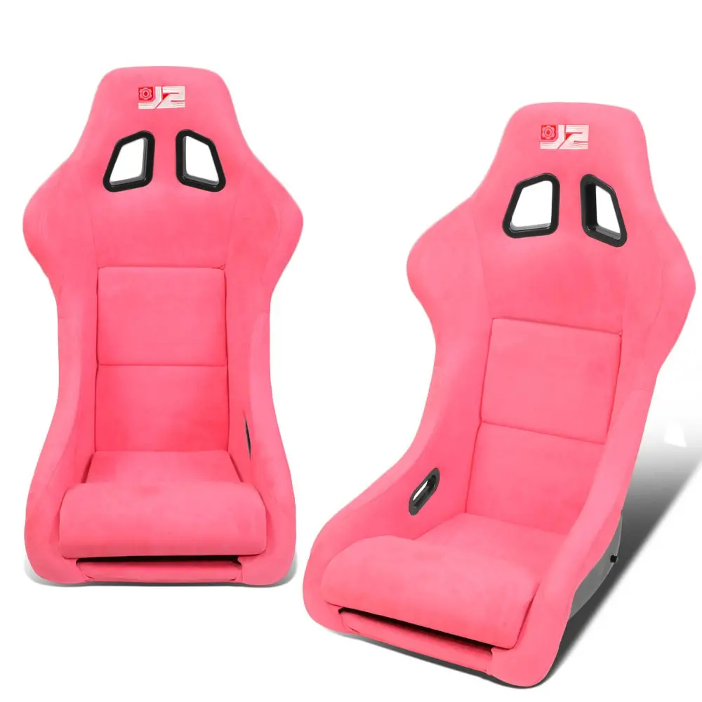 J2 Engineering J2-Rs-005-Pk (Medium) Fixed Position Bucket Racing Seat W/Slider (Pink) 1
