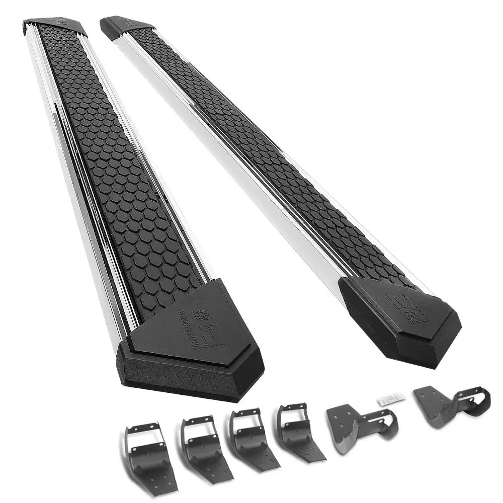 (J2 Honeycomb Pad Metal) Running Board Nerf Bar For 15+ Ford F-150/17+ F-250 F-350 Super Duty [Extended Cab] 1