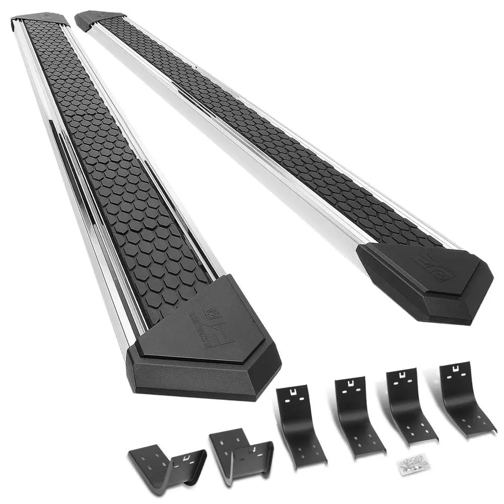 (J2 Honeycomb Pad Metal) Running Board Nerf Bar For 09-18 Ram 1500 2500 3500/19+ Ram 1500 Classic [Crew Cab] 1