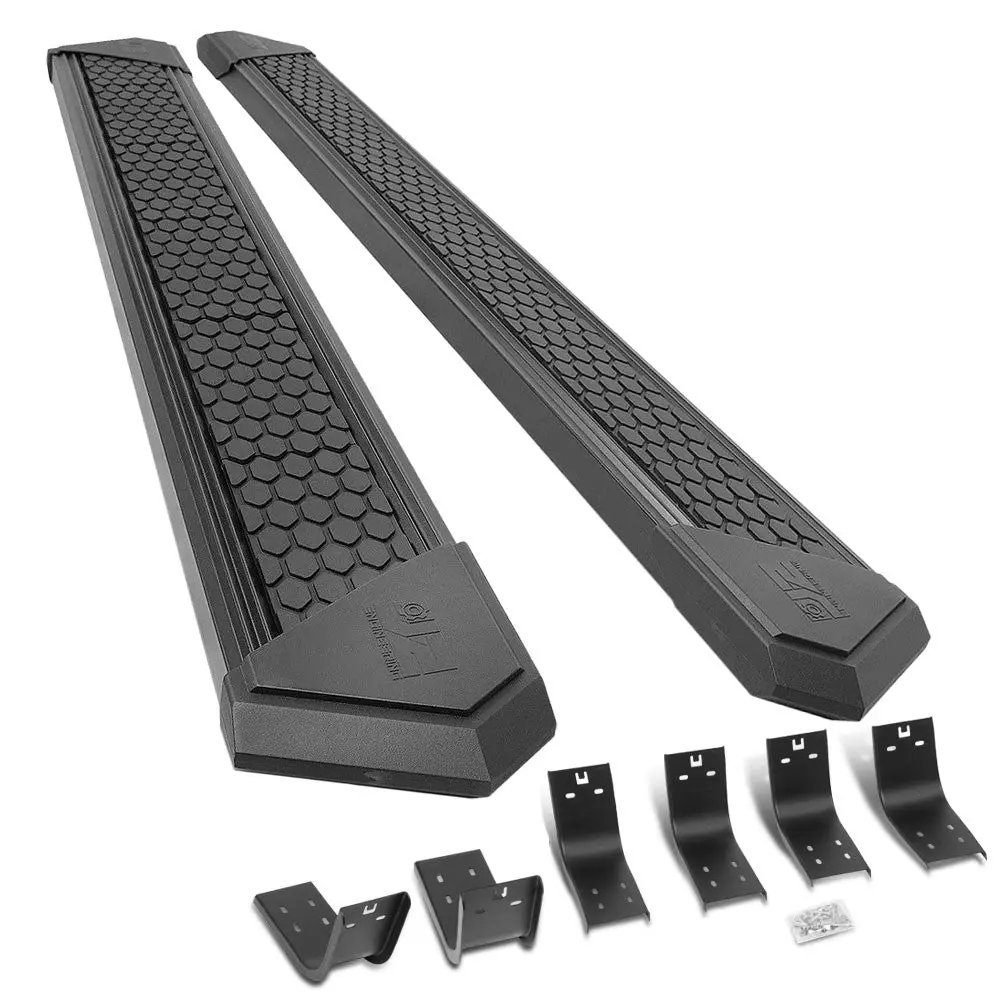 (J2 Honeycomb Pad Black) Running Board Nerf Bar For 09-18 Ram 1500/19+ Ram 1500 Classic [Extended Cab] 1