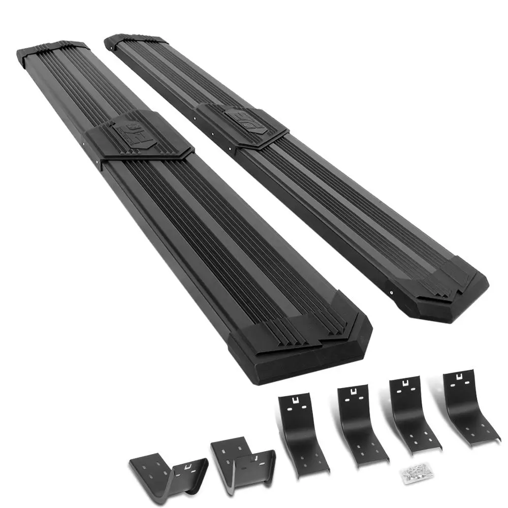 (J2 Wide Pleated Black) Running Board Nerf Bar For 09-18 Ram 1500/19+ Ram 1500 Classic [Extended Cab] 1