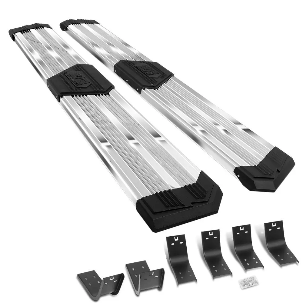 (J2 Wide Pleated Metal) Running Board Nerf Bar For 09-18 Ram 1500/19+ Ram 1500 Classic [Extended Cab] 1