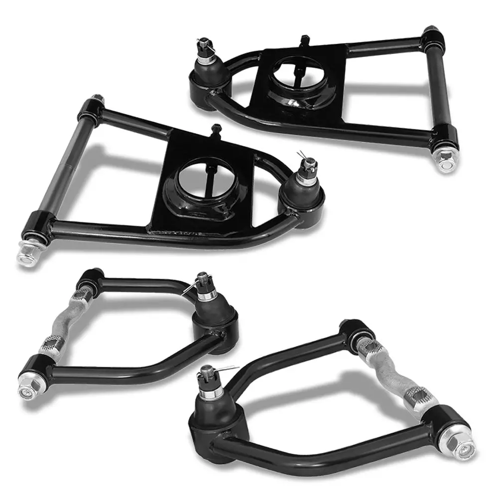Black Steel Front Upper+Lower Control Arms Suspension Kit For 74-78 Mustang Ii 1
