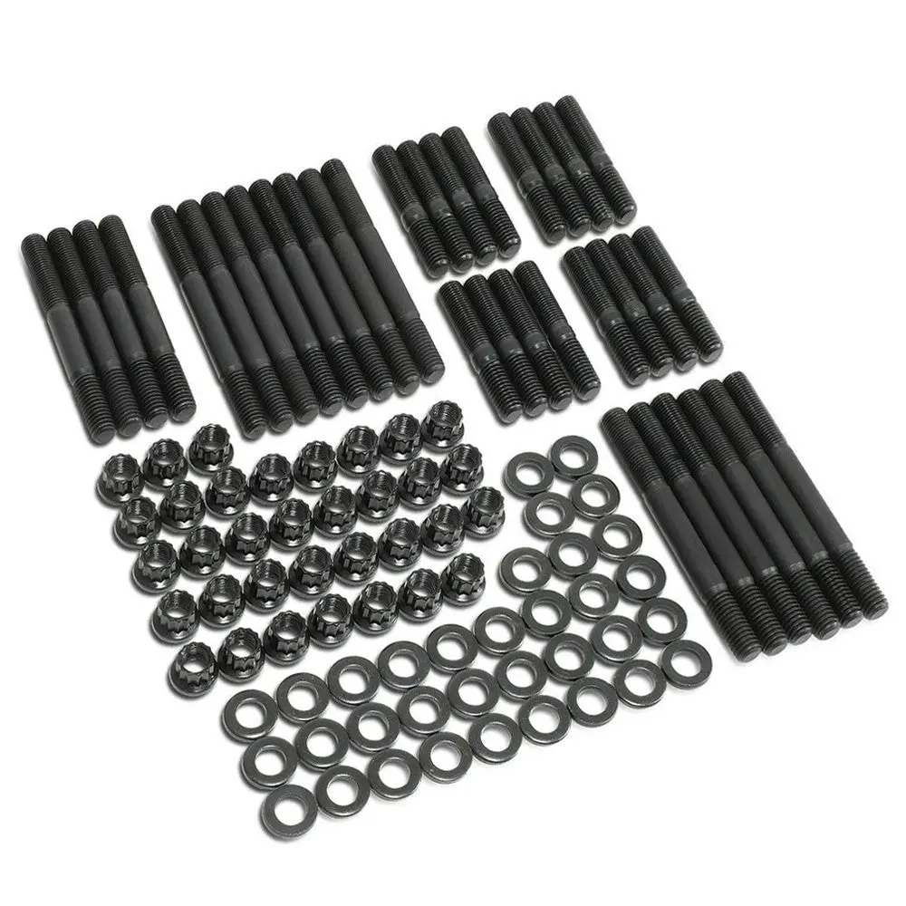 Bfc 12-Point Cylinder Head Studs For 55-00 Chevy Small Block Sbc 265 267 283 1