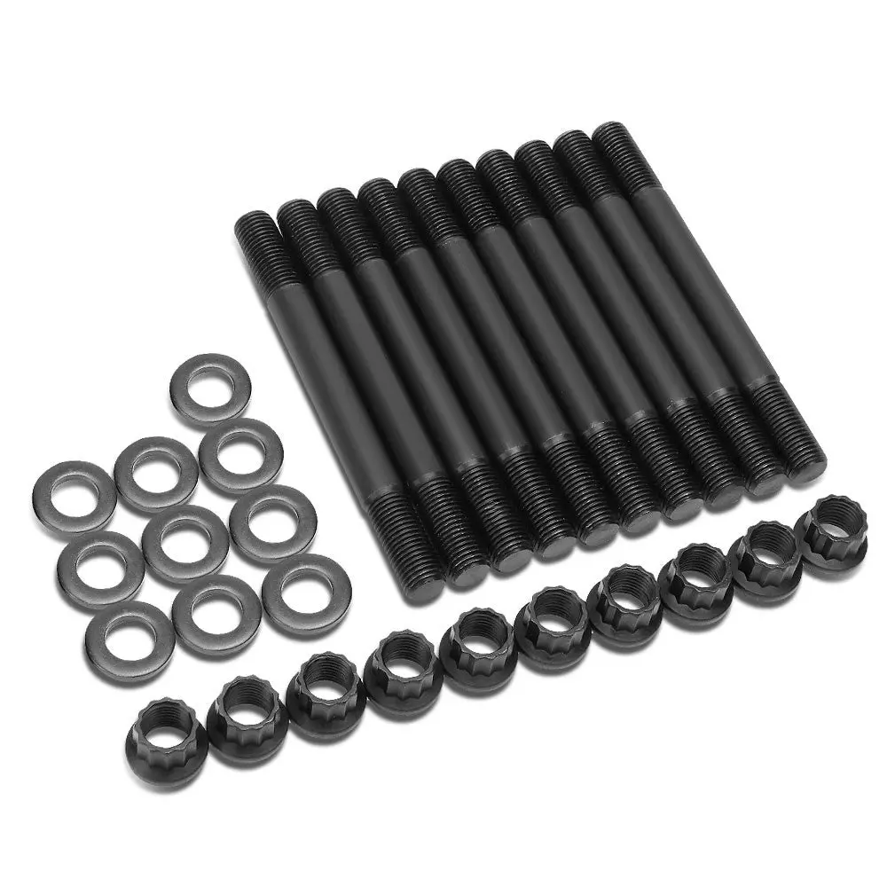 Bfc 12-Point Cylinder Head Studs Bolts For 94-99 Eclipse 4G63 2.0L Turbocharged 1