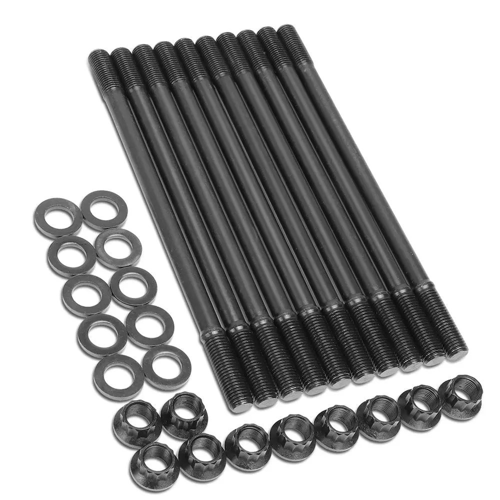 Bfc 12-Point Cylinder Head Studs Bolts For 93-01 Honda Prelude H22a1 H22a4 2.2L 1