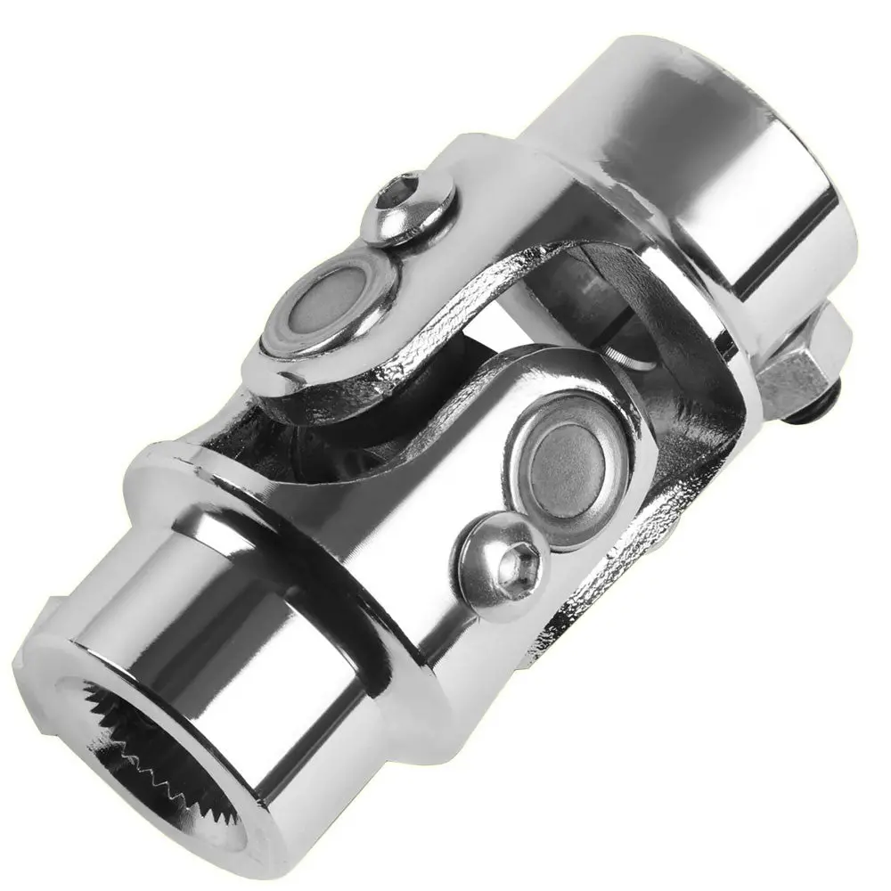 Universal [3/4" 30 Spline To 3/4" Dd] [3.2" Length] Stainless Steel Steering Shaft Column U-Joint 1