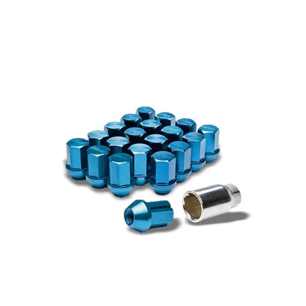 16Pcs Universal Aluminum Blue Lug Nut [Close End Acorn] [Conical Seat / M12 X 1.50] 1