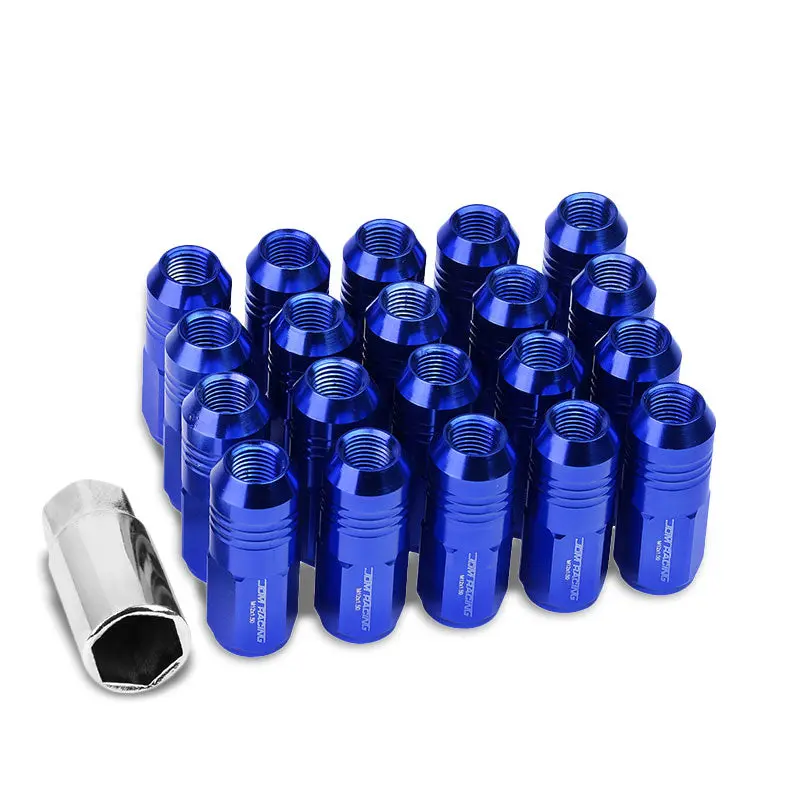 20Pcs Universal Aluminum Blue Lug Nut [Close End Acorn Ty20] [Conical Seat / M12 X 1.50] 1