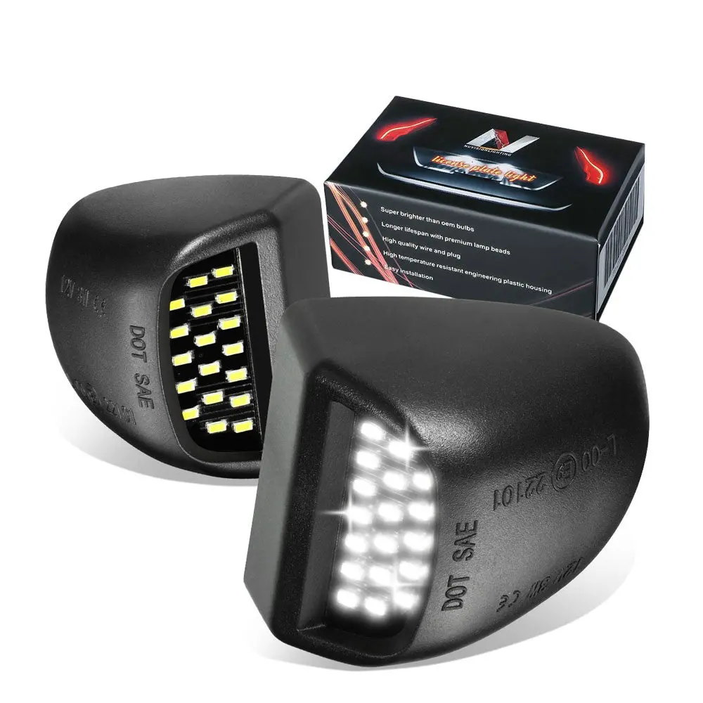 Nuvision Lpl-Ztl-9073 White Led Rear License Plate Light For 01-14 Chevrolet Gmc Gmt800 Gmt900 1