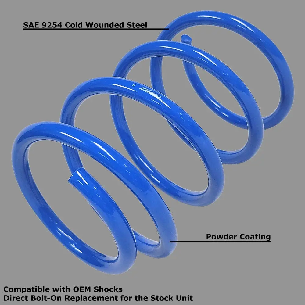 Manzo Usa Blue Street Lowering Springs Kit For 99-05 Bmw E46 3-Series Rwd 2