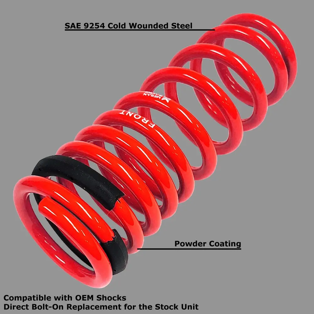 Megan Racing Red Euro-Version Coil Lowering Springs For 99-05 E46 3-Series Rwd 2