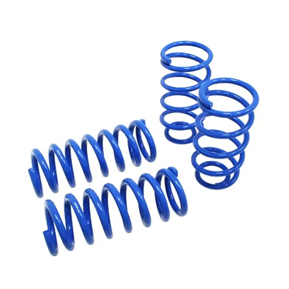 Manzo Blue Street-Version Front/Rear Lowering Springs Kit For 79-93/94-04 Ford Mustang 1