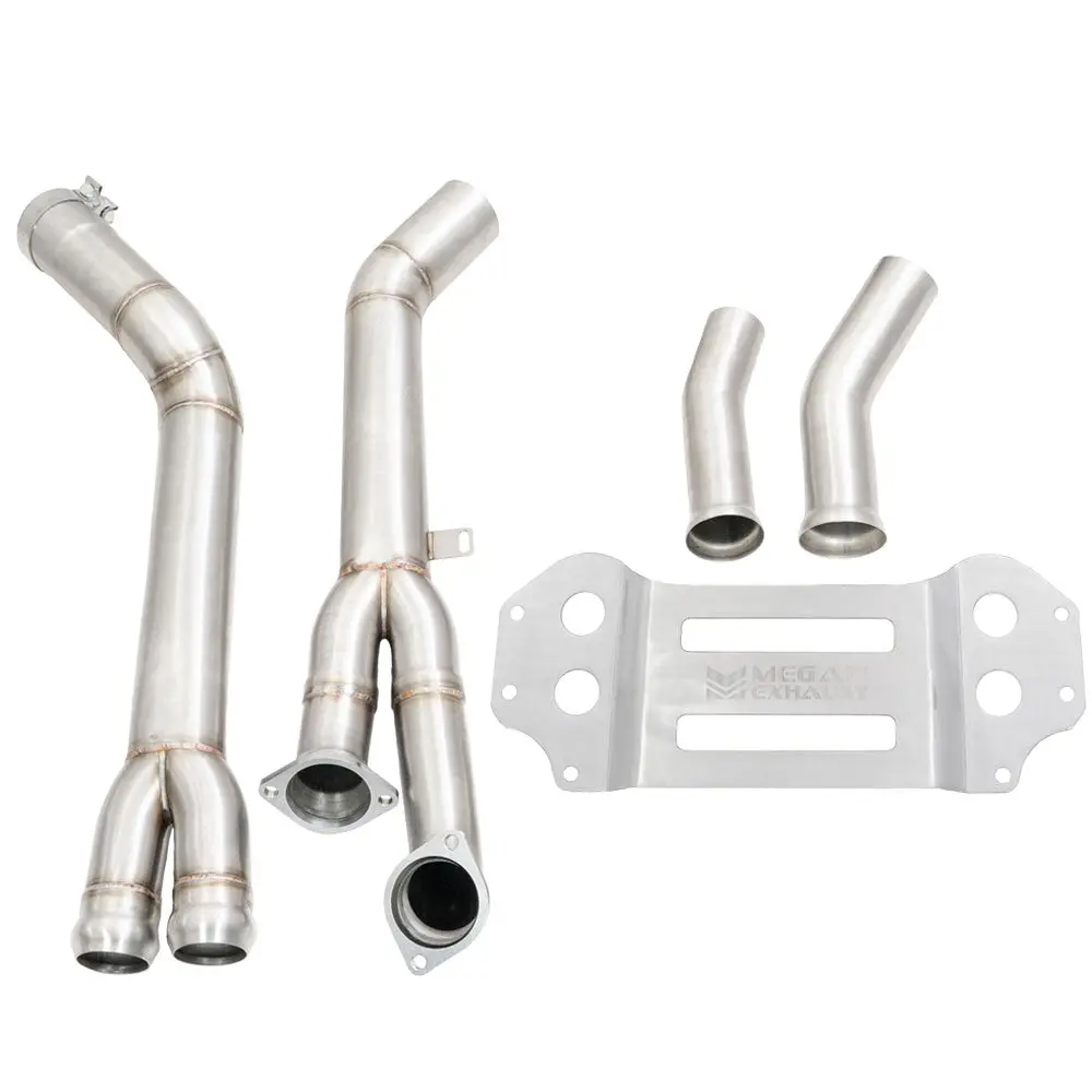 Megan Stainless Steel Cut-N-Clamp On Mid Pipe Exhaust For For 2021+ Bmw M3 (G80) / M4 (G82/G83) 1