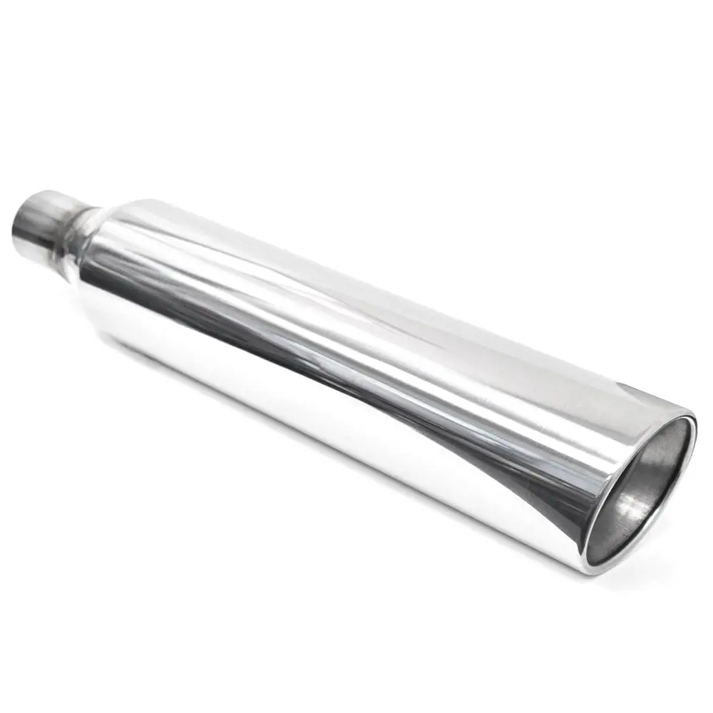 Megan Universal (Metallic/Polish Angled Tip) 2.5" Inlet/4.5" Vip Exhaust Blast Tube Muffler Tip 1