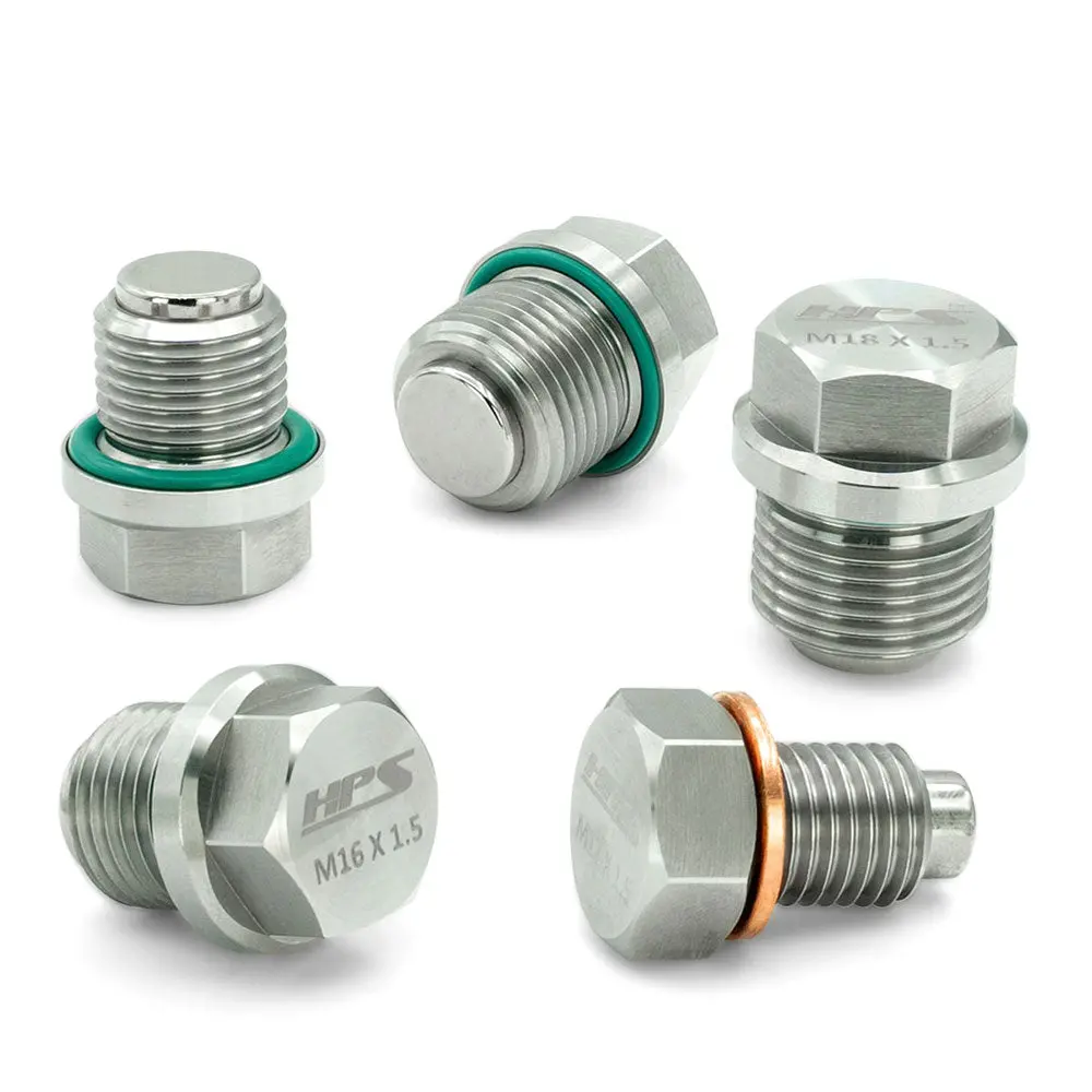 Hps Engine + Transmission+ Differential Stainless Steel Magnetic Oil Drain Plug For Polaris 1