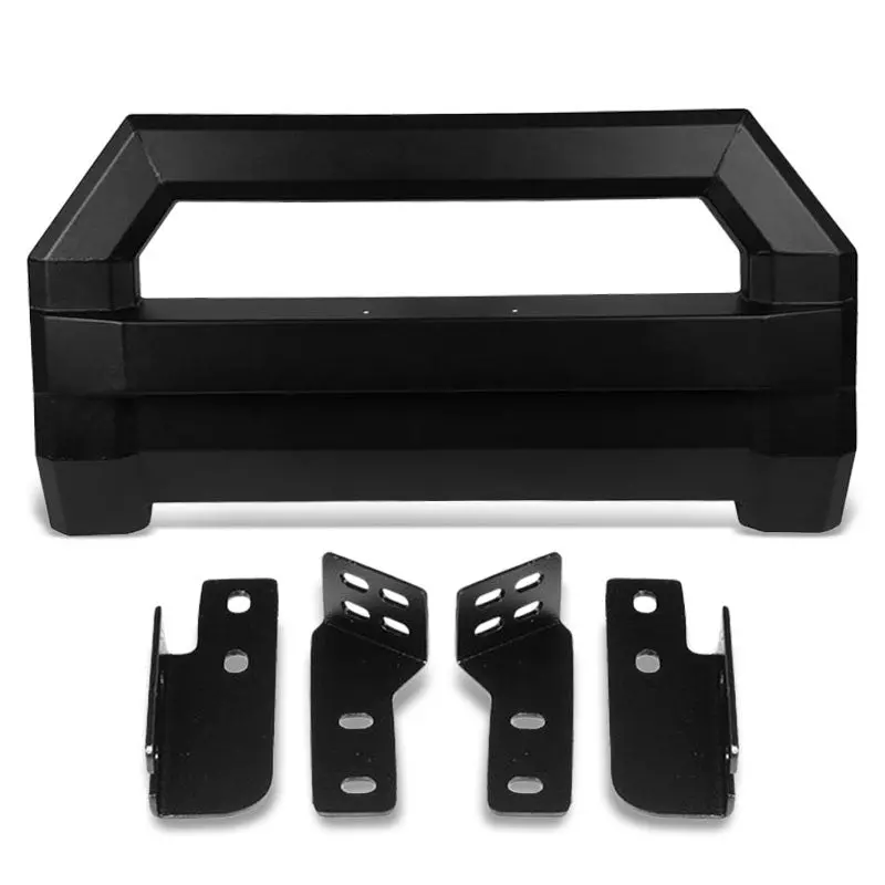 Black Square Front Bull Bar Grill Guard+License Bracket For 04-18 Ford F-150 1