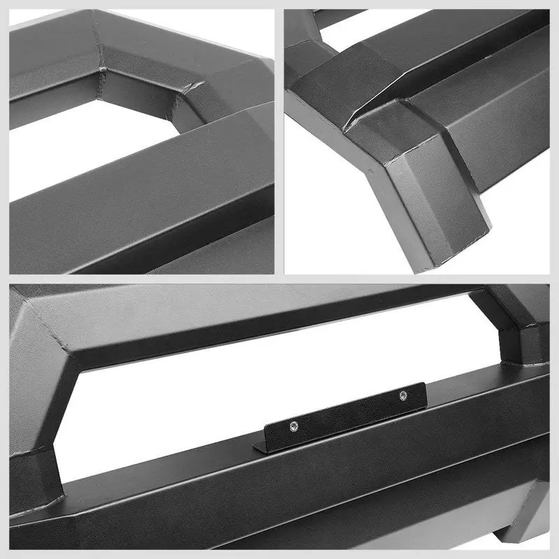 Black Square Front Bull Bar Grill Guard+License Bracket For 15-18 Chevy Colorado 2