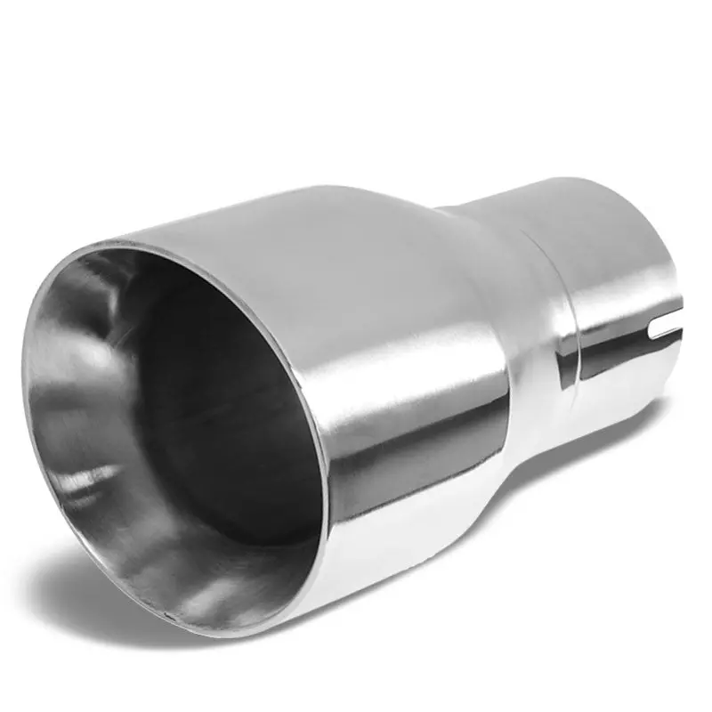 3" Inlet Stainless Steel Round Cut Rolled Exhaust Muffler Tip 8.25"L/4.5" Tip 1