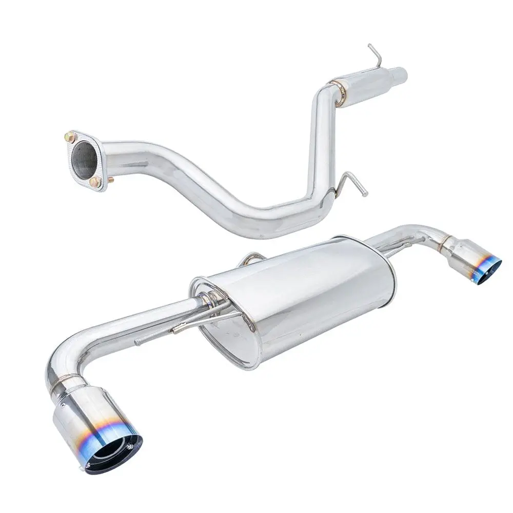 Megan Rs Stainless Abe Exhaust System Blue Ti-Tip For 08-09 Audi Tt Quattro 3.2L 1
