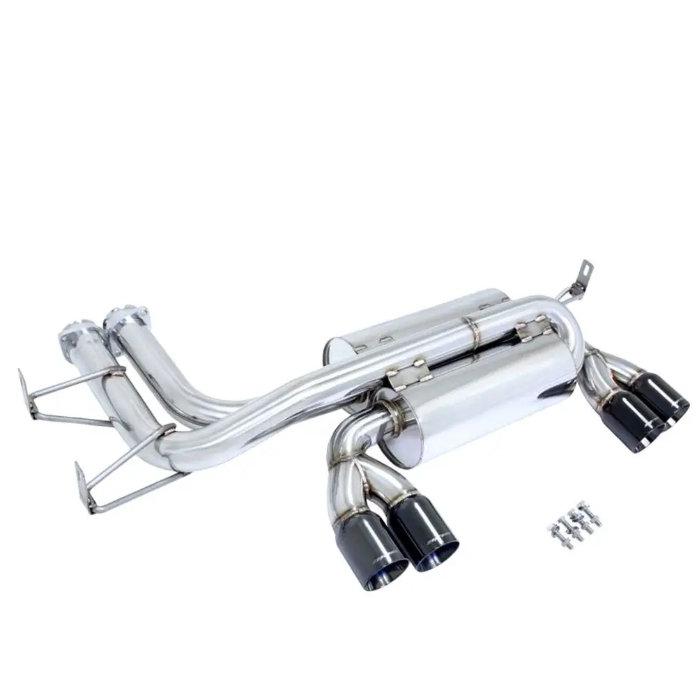 Megan Supremo Abe Exhaust System Black Chrome Tips For 01-06 Bmw M3 E46 1