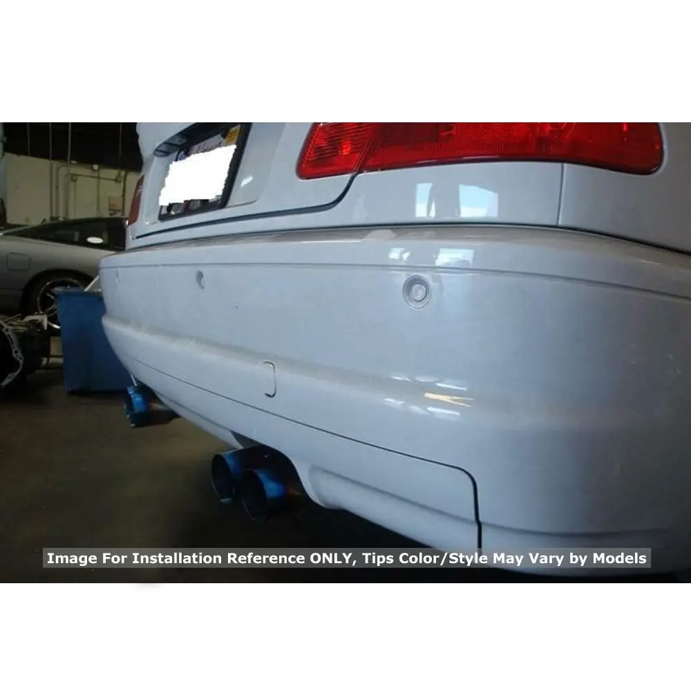 Megan Supremo Abe Exhaust System Burnt Blue Rolled Tip For 01-06 Bmw M3 E46 2