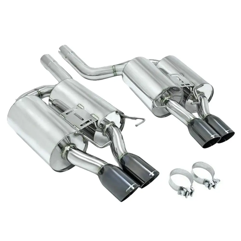 Megan Abe Exhaust System 3.5" Quad Burnt Roll Tips For 05-10 Bmw M5 E60 1