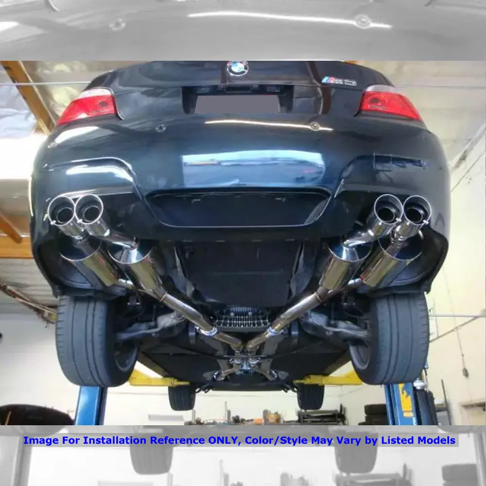 Megan Abe Exhaust System 3.5" Quad Burnt Roll Tips For 05-10 Bmw M5 E60 2