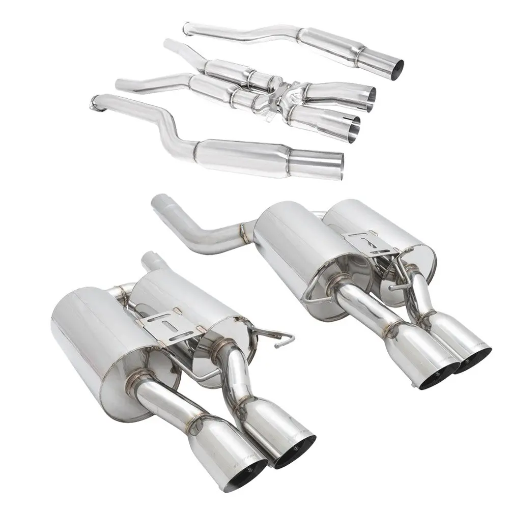 Megan Abe Exhaust System 3.5" Quad Roll Tips W/Tube For 05-10 Bmw M5 E60 1