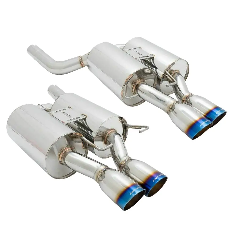 Megan Abe Exhaust System 3.5" Quad Burnt Tips For 05-10 Bmw M5 E60 1